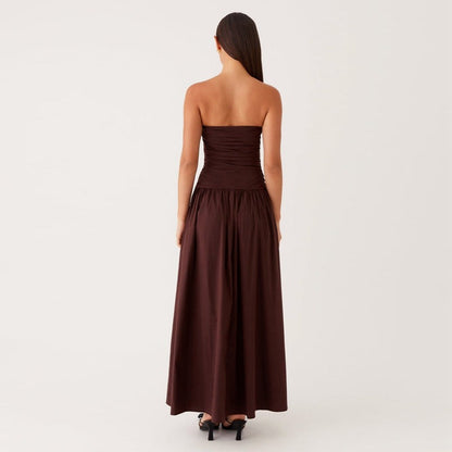 Strapless Floral Maxi Dress
