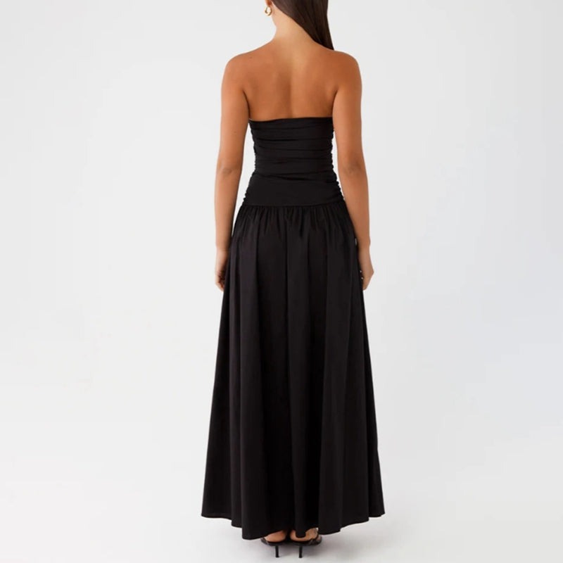 Strapless Floral Maxi Dress