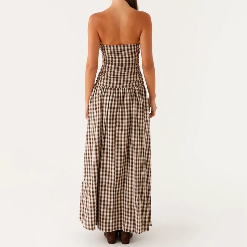 Strapless Floral Maxi Dress