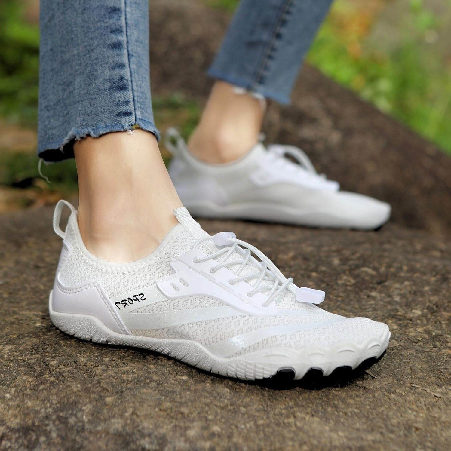Unisex Knit Barefoot Shoes - White
