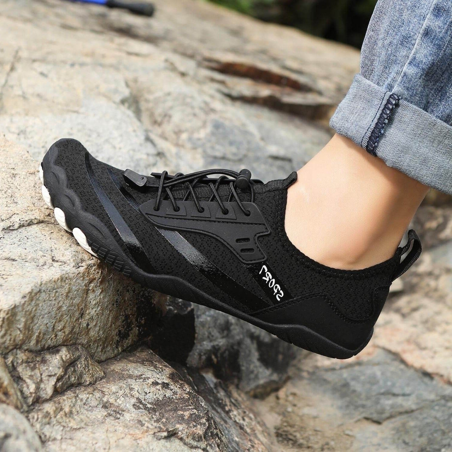 Unisex Knit Barefoot Shoes - Black