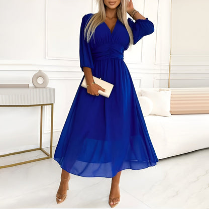 Wedding Guest Maxi Dress - Blue