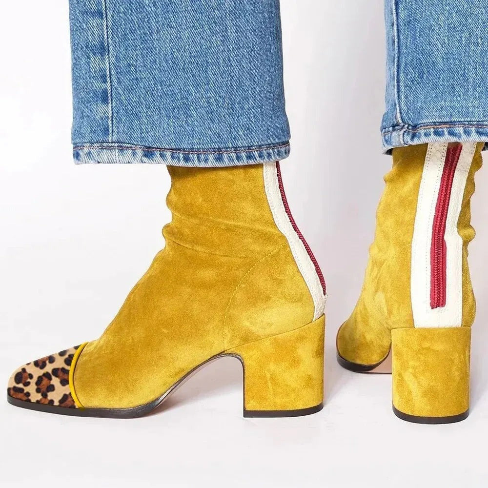 Block Heel Ankle Boots