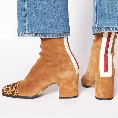 Block Heel Ankle Boots