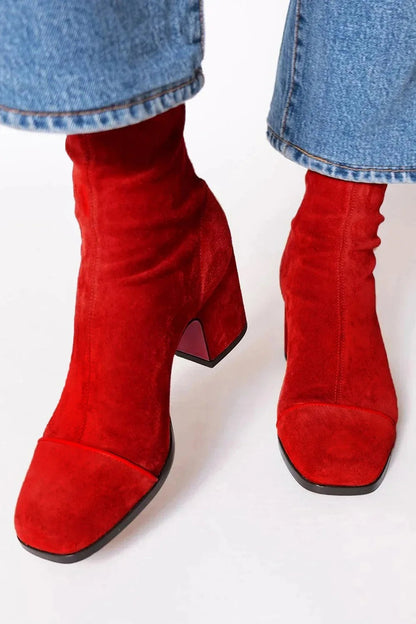 Block Heel Ankle Boots