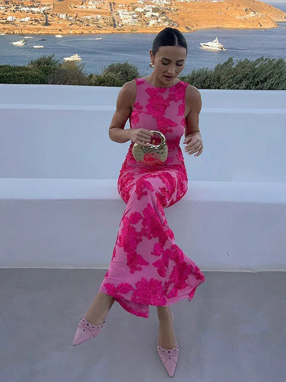 Floral Bodycon Maxi Dress