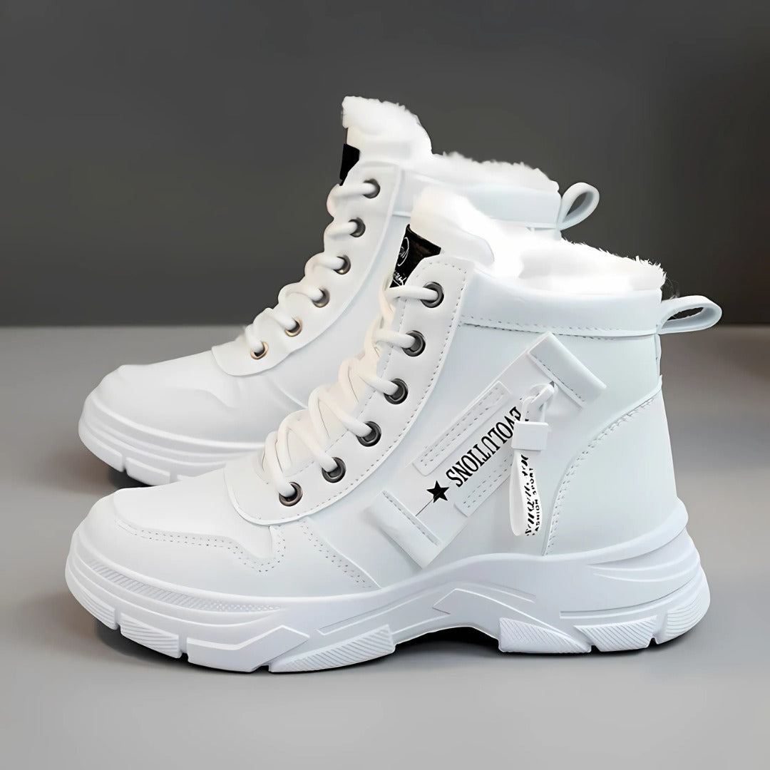 Faux Fur Snow Boots - White