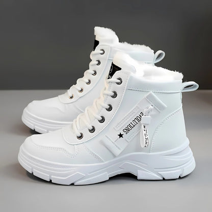 Faux Fur Snow Boots - White