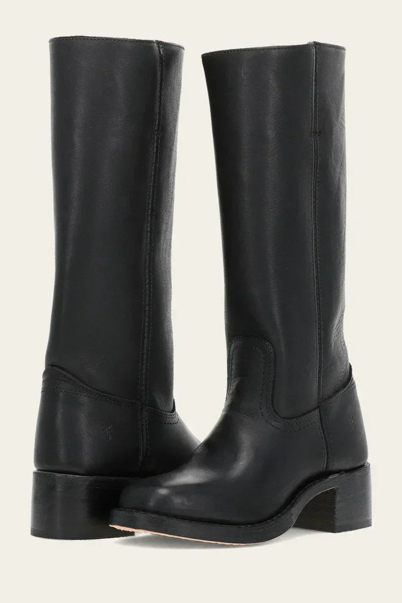 Knee High Riding Boots - Black