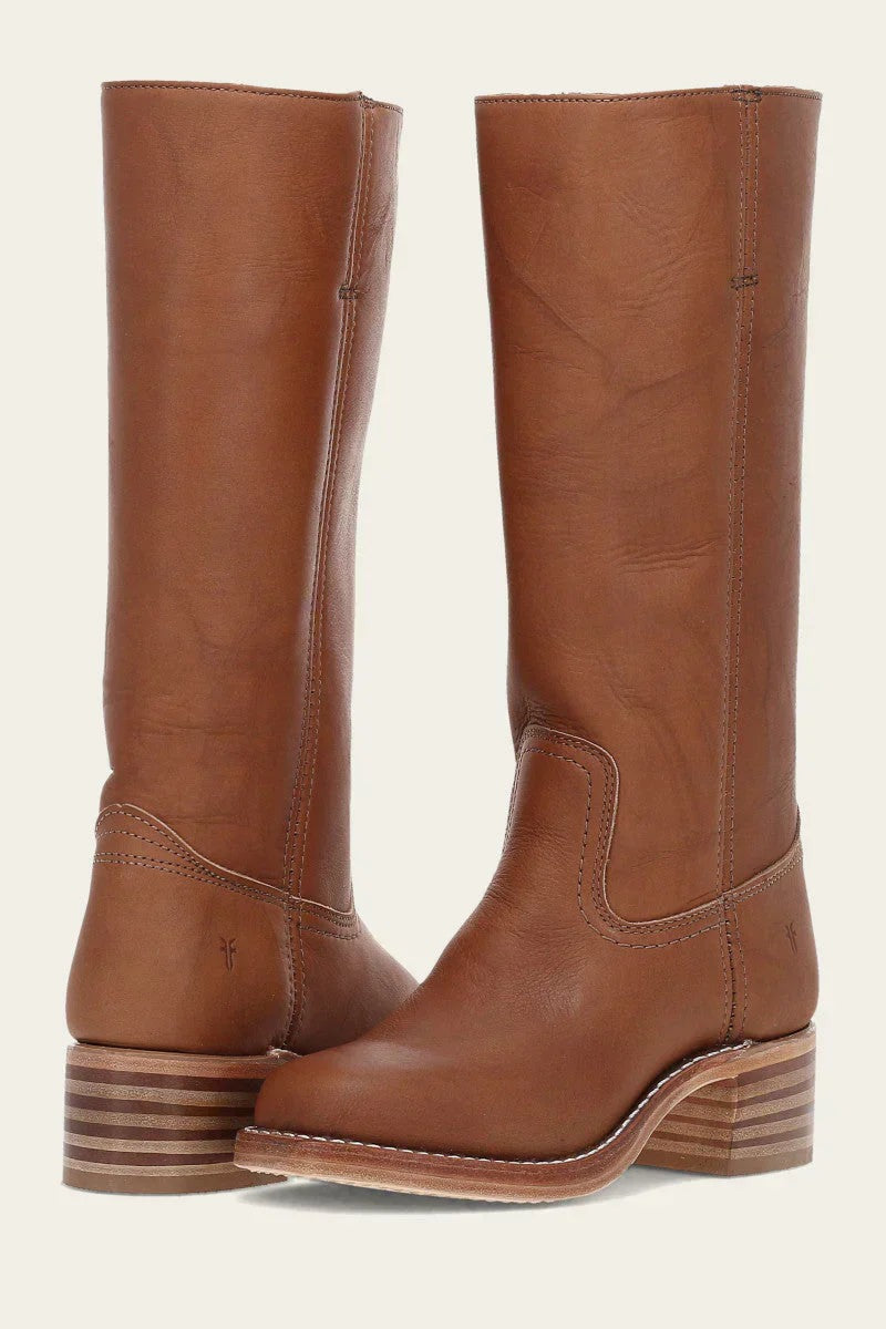 Knee High Riding Boots - Light brown