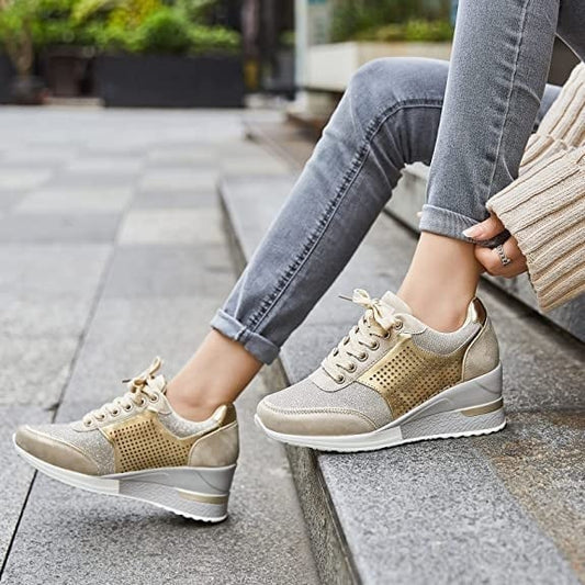 Chunky Platform Sneakers - Gold