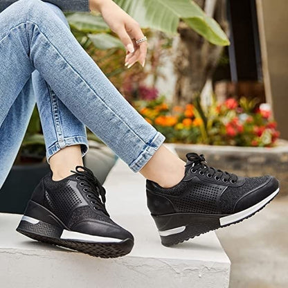 Chunky Platform Sneakers - Black