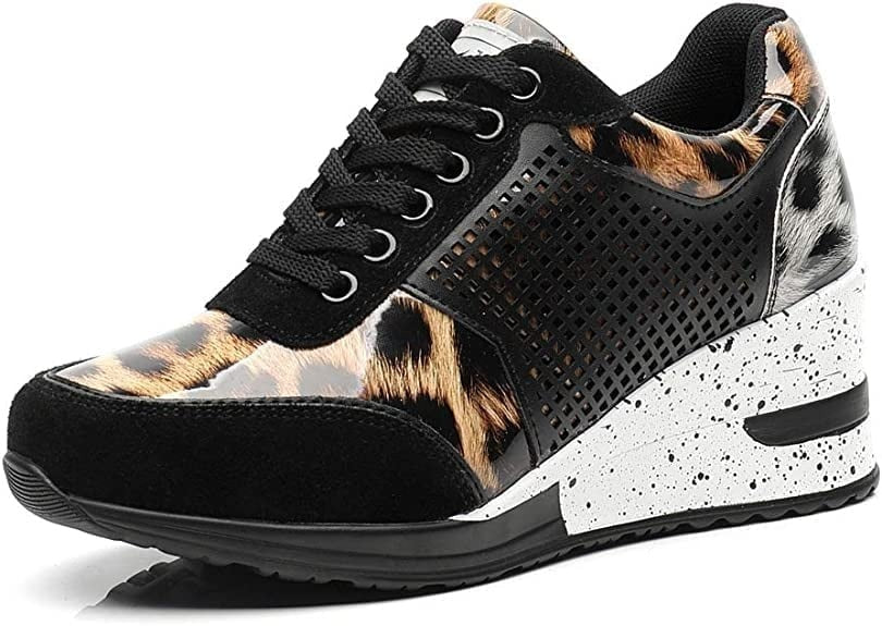 Chunky Platform Sneakers - Leopard Print
