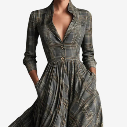 Plaid Maxi Shirt Dress