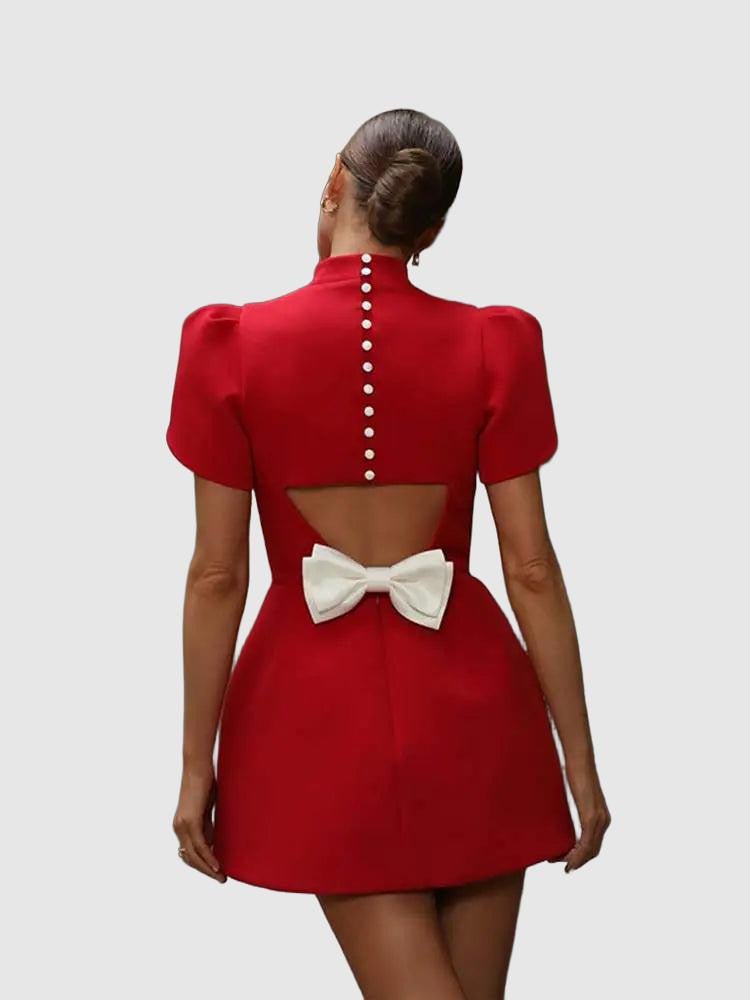 Women's Satin Cocktail Mini Dress