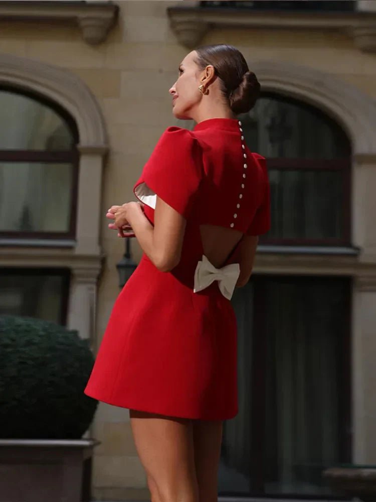 Women's Satin Cocktail Mini Dress