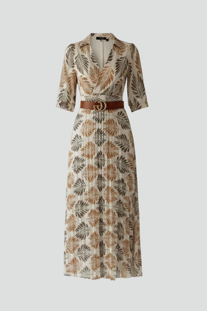 Printed Pleated Maxi Dress
