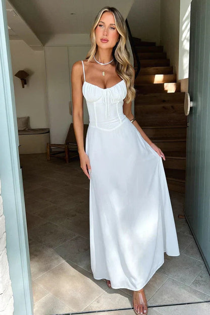 Wedding Guest Corset Maxi Dress