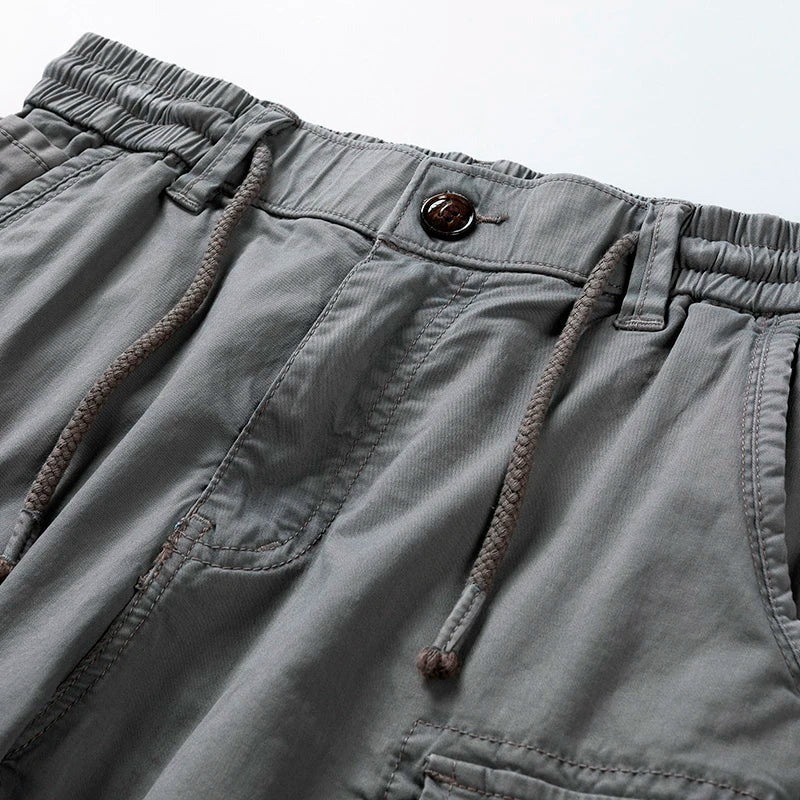 Elastic Waist Cargo Shorts