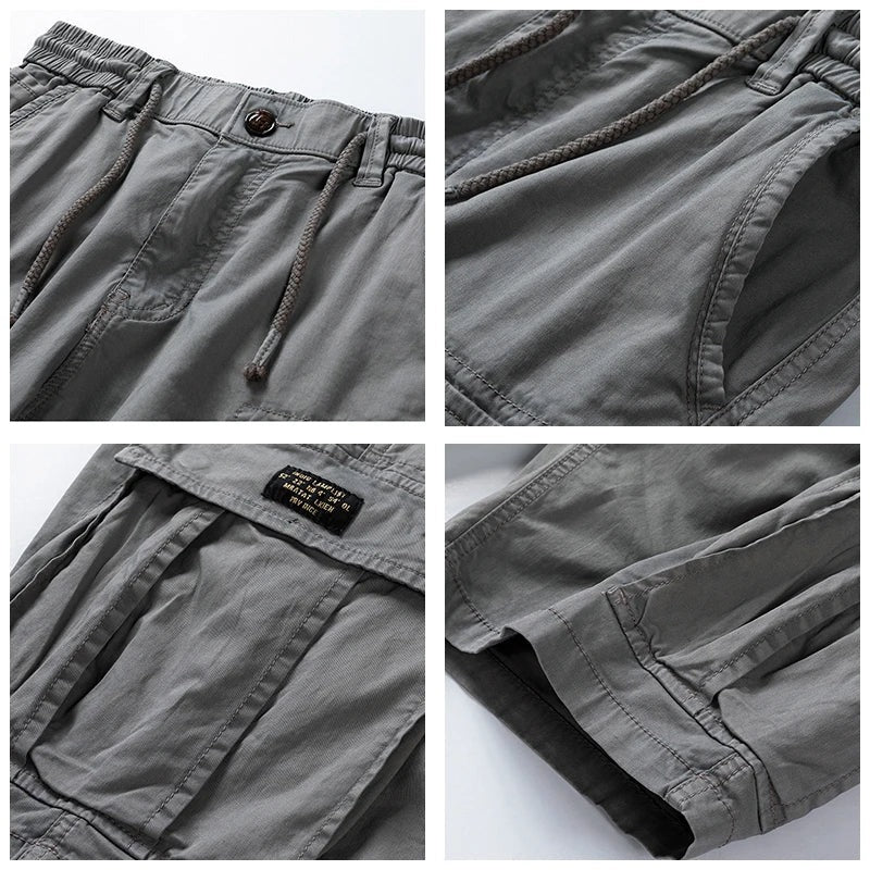 Elastic Waist Cargo Shorts