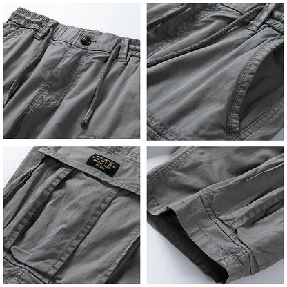 Elastic Waist Cargo Shorts