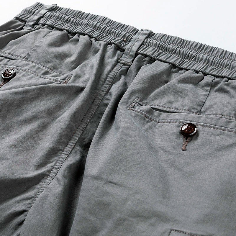 Elastic Waist Cargo Shorts