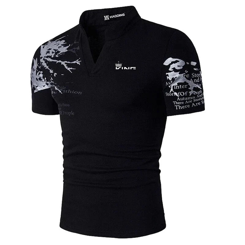 Graphic Polo Shirt - Black