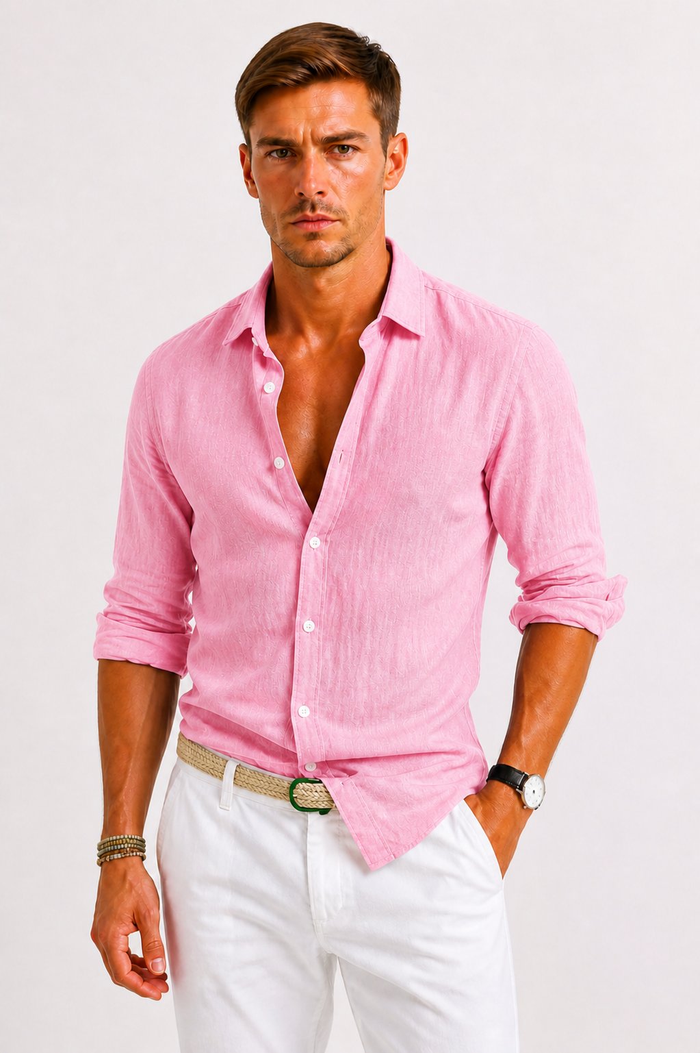 Men's Slim Shirt - Rose