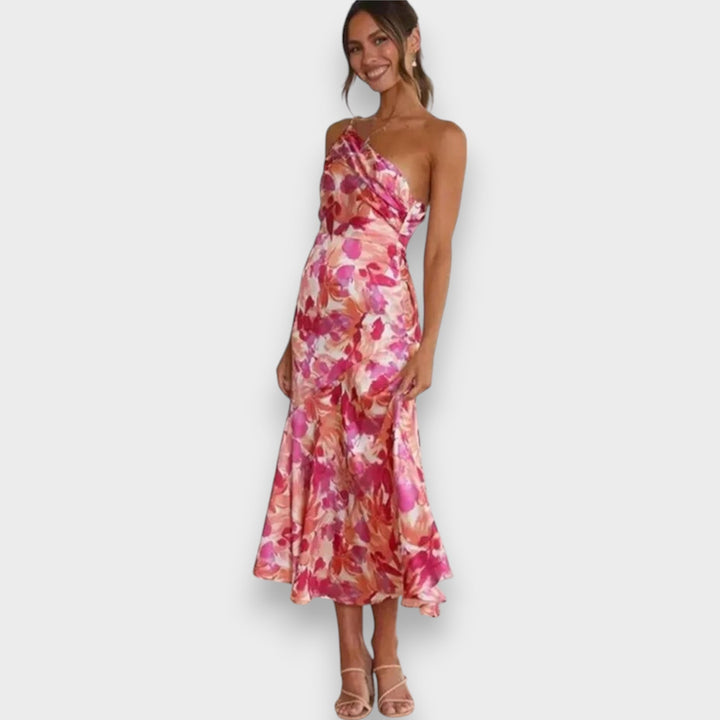 Sarah™ | One-Shoulder Floral Dress