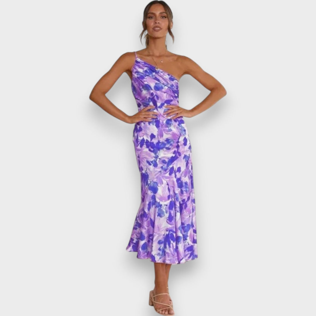 Sarah™ | One-Shoulder Floral Dress