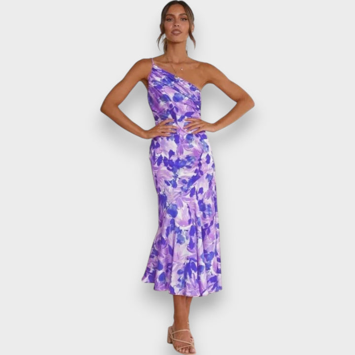 Sarah™ | One-Shoulder Floral Dress