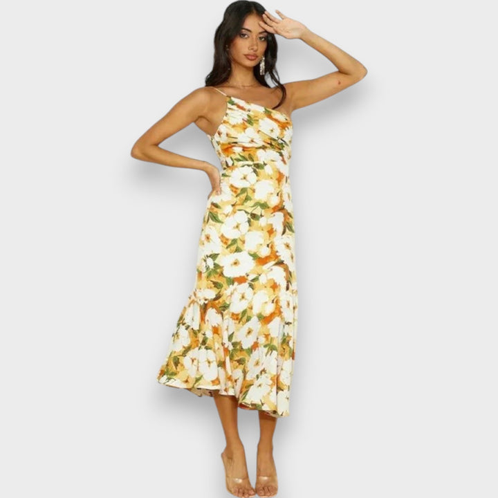 Sarah™ | One-Shoulder Floral Dress