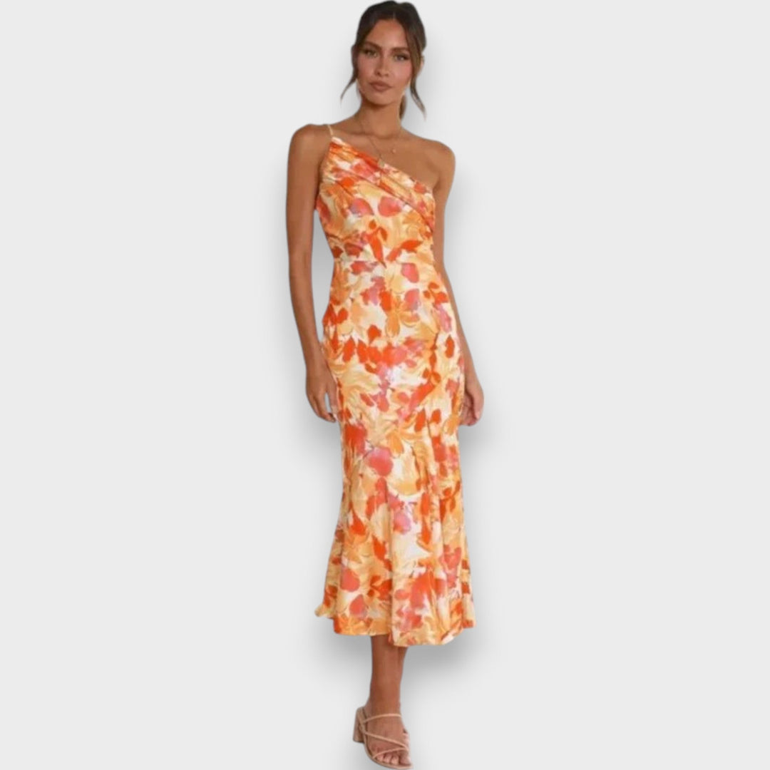 Sarah™ | One-Shoulder Floral Dress