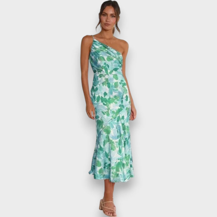 Sarah™ | One-Shoulder Floral Dress