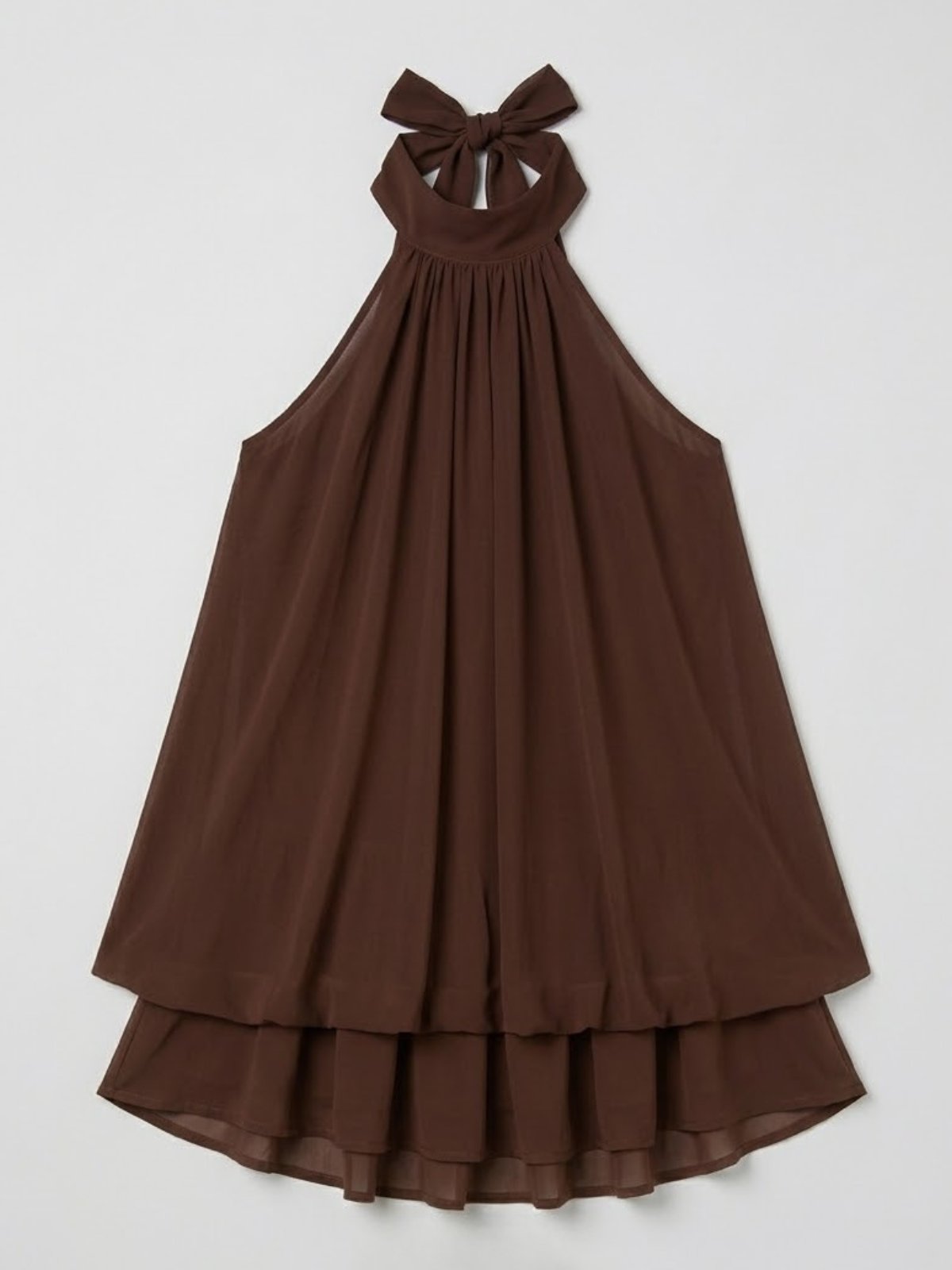 Women's Chiffon Halter Mini Dress