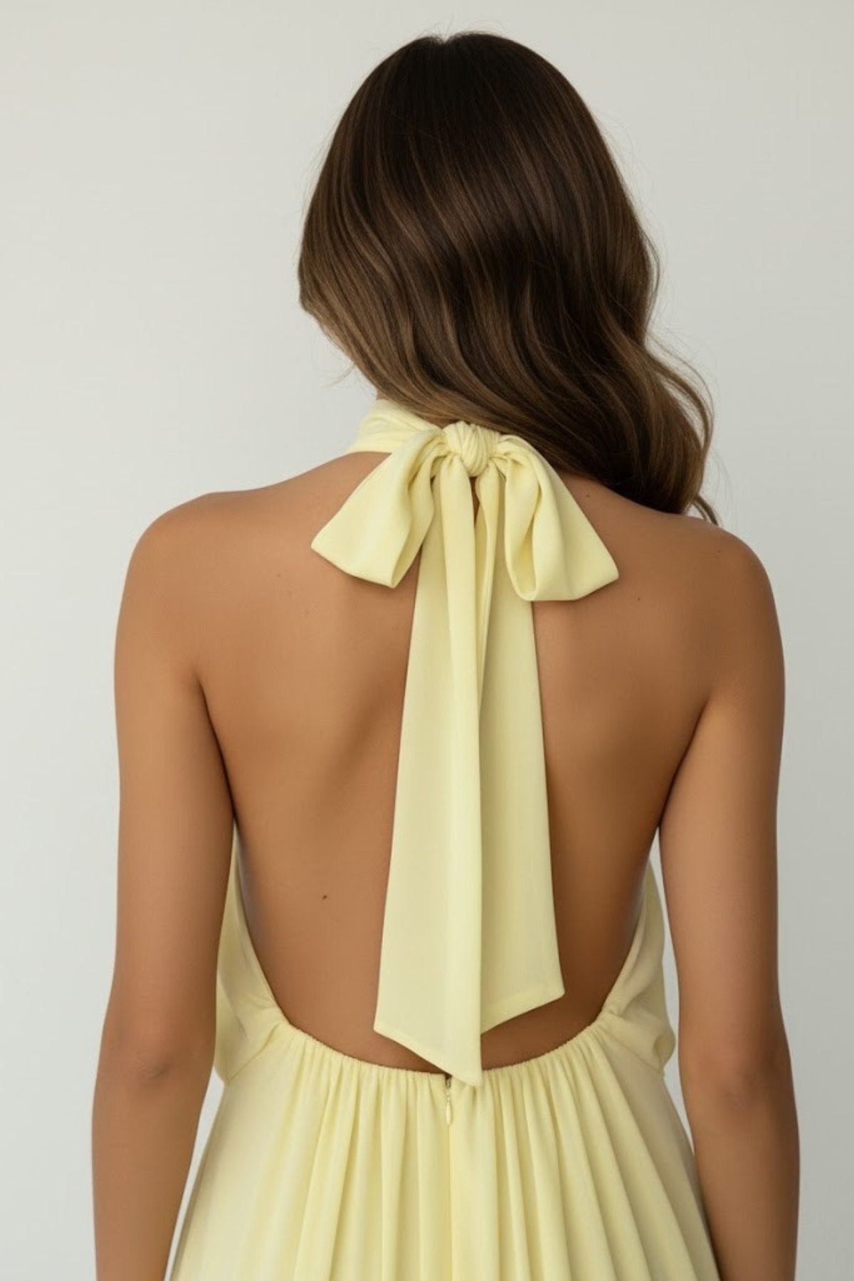Women's Chiffon Halter Mini Dress