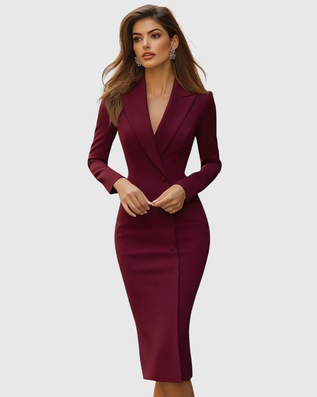 Long Sleeve Bodycon Midi Dress