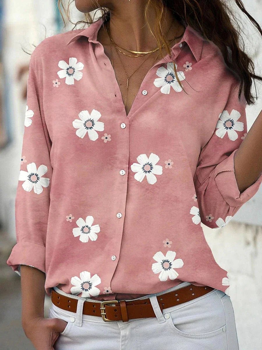 Women's Floral Blouse - Pink