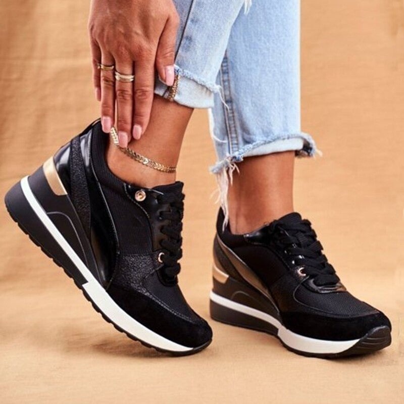 Chunky Platform Sneakers - Black