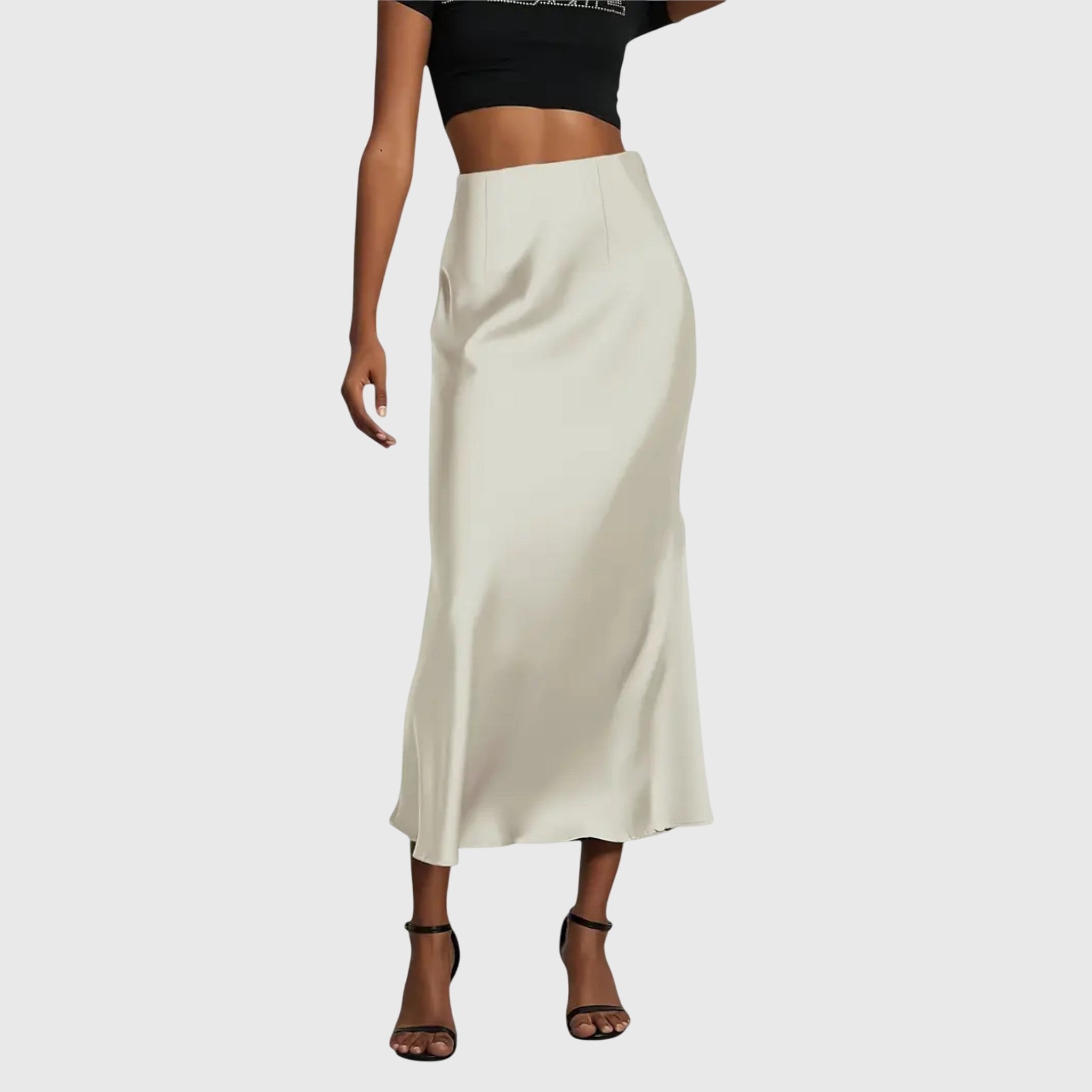 Women's Satin Midi Skirt