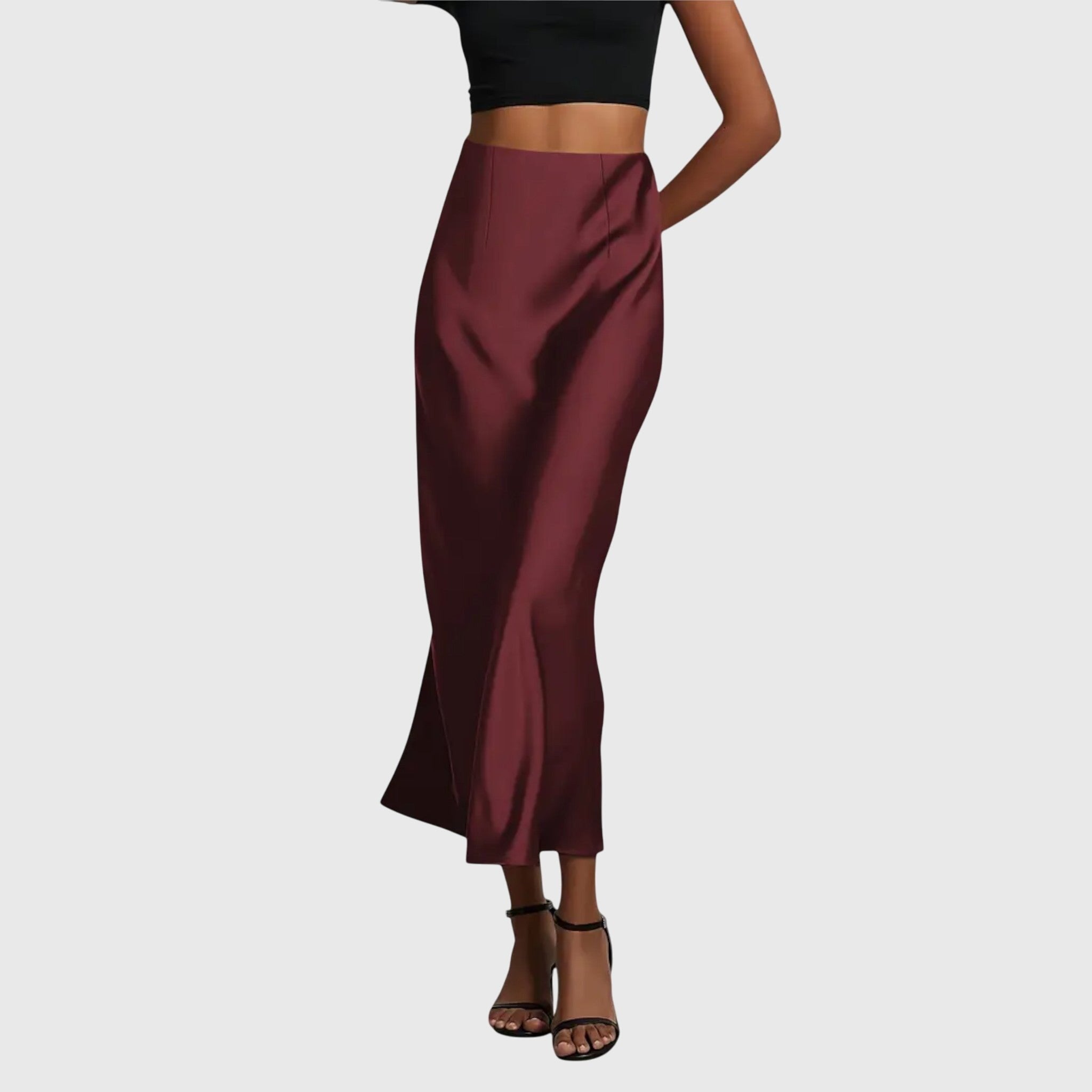 Women's Satin Midi Skirt