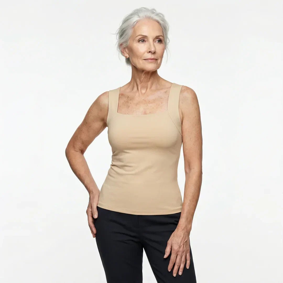 Women's Square Neck Cotton Tank Top