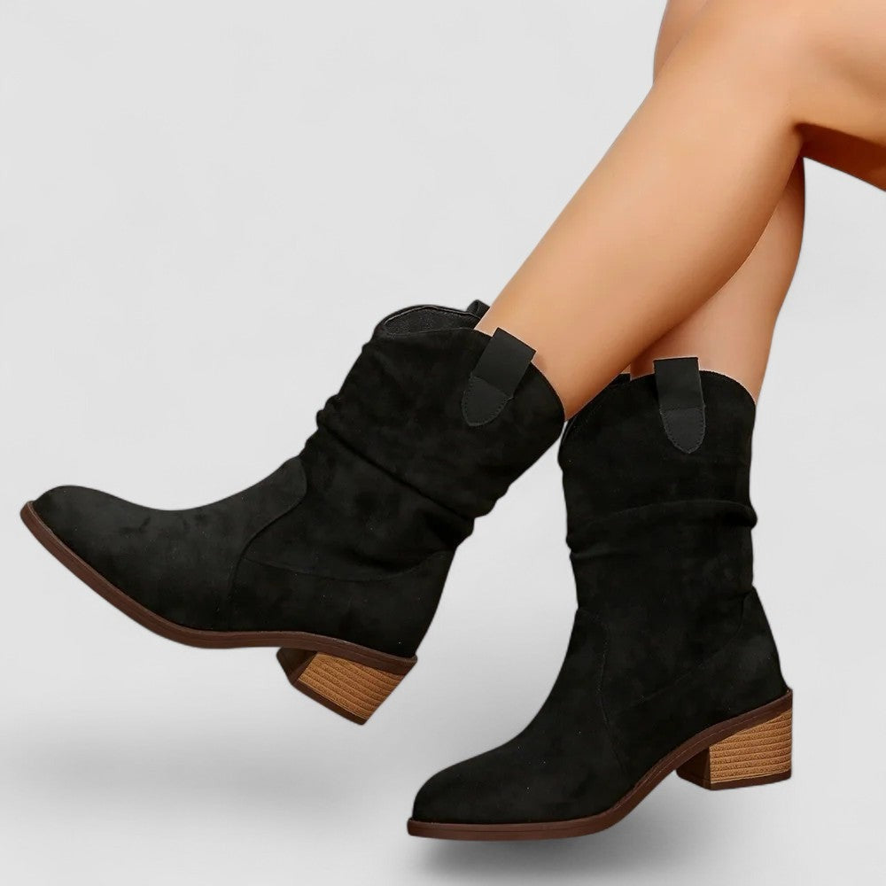 Heeled Ankle Boots - Black