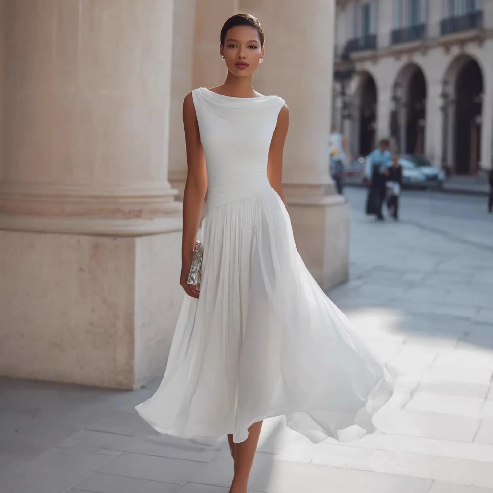 Formal A Line Midi Dress