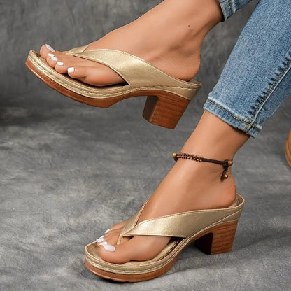 Platform Wedge Thong Sandals