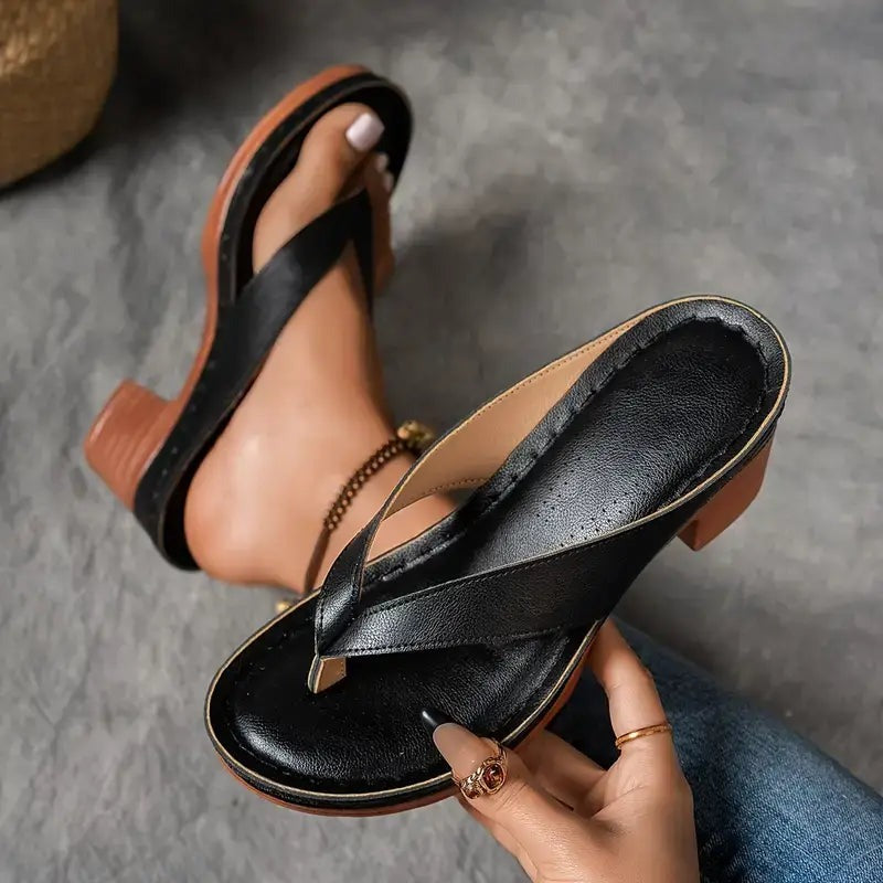 Platform Wedge Thong Sandals