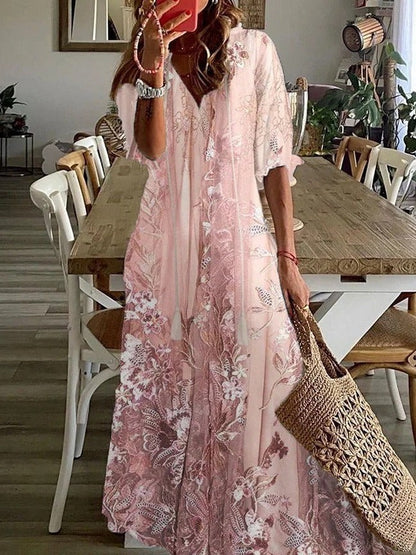 Boho Floral Maxi Dress