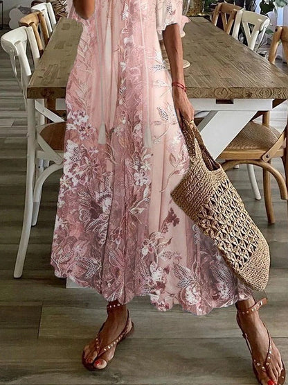 Boho Floral Maxi Dress