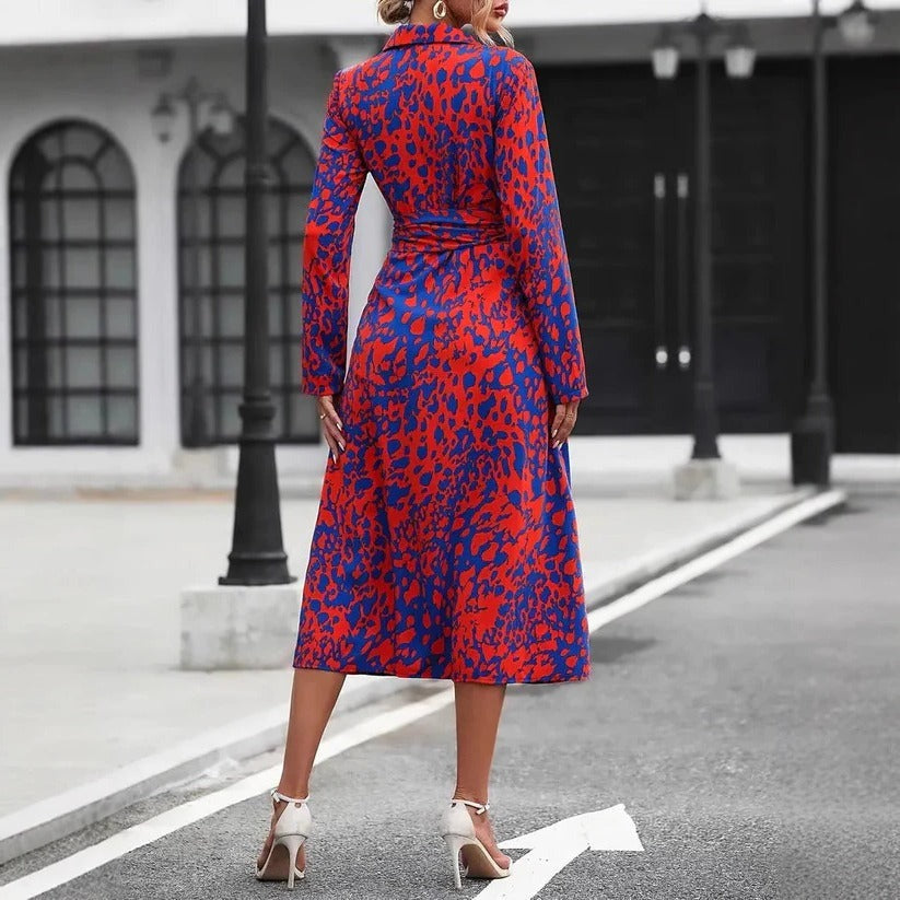 Tie Waist Midi Shirt Dress