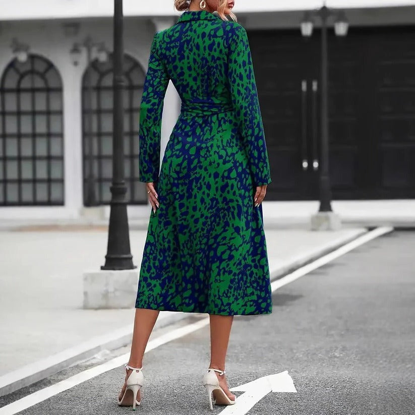 Tie Waist Midi Shirt Dress